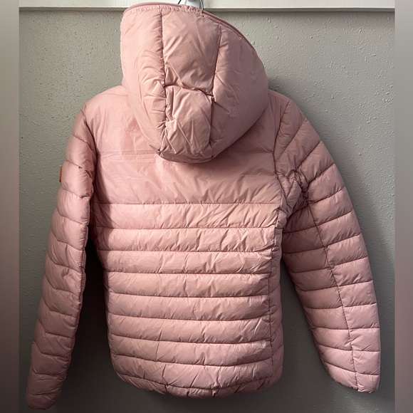 New SAVE THE DUCK Girls' Cory Hooded Jacket in Pink Size 14 - Picture 2 of 8